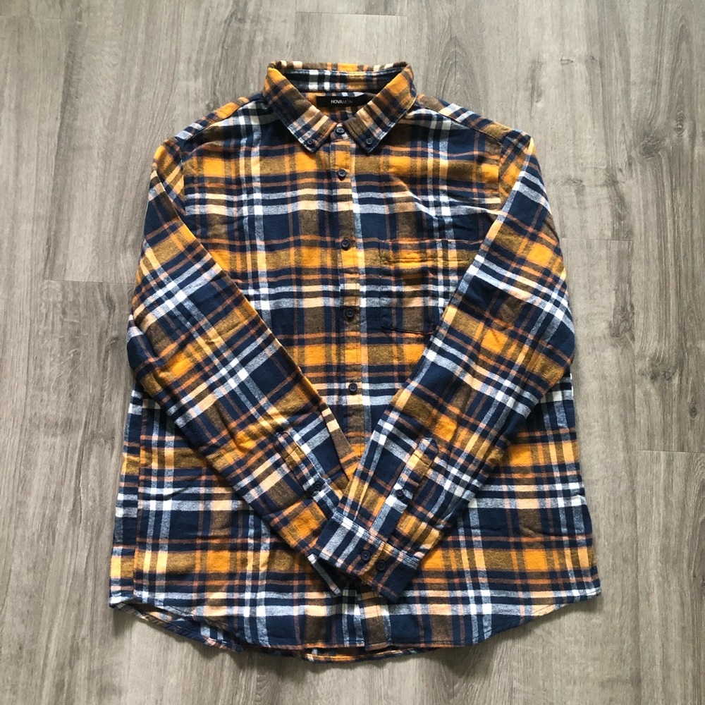Nova Men Cotton Plaid Shirt